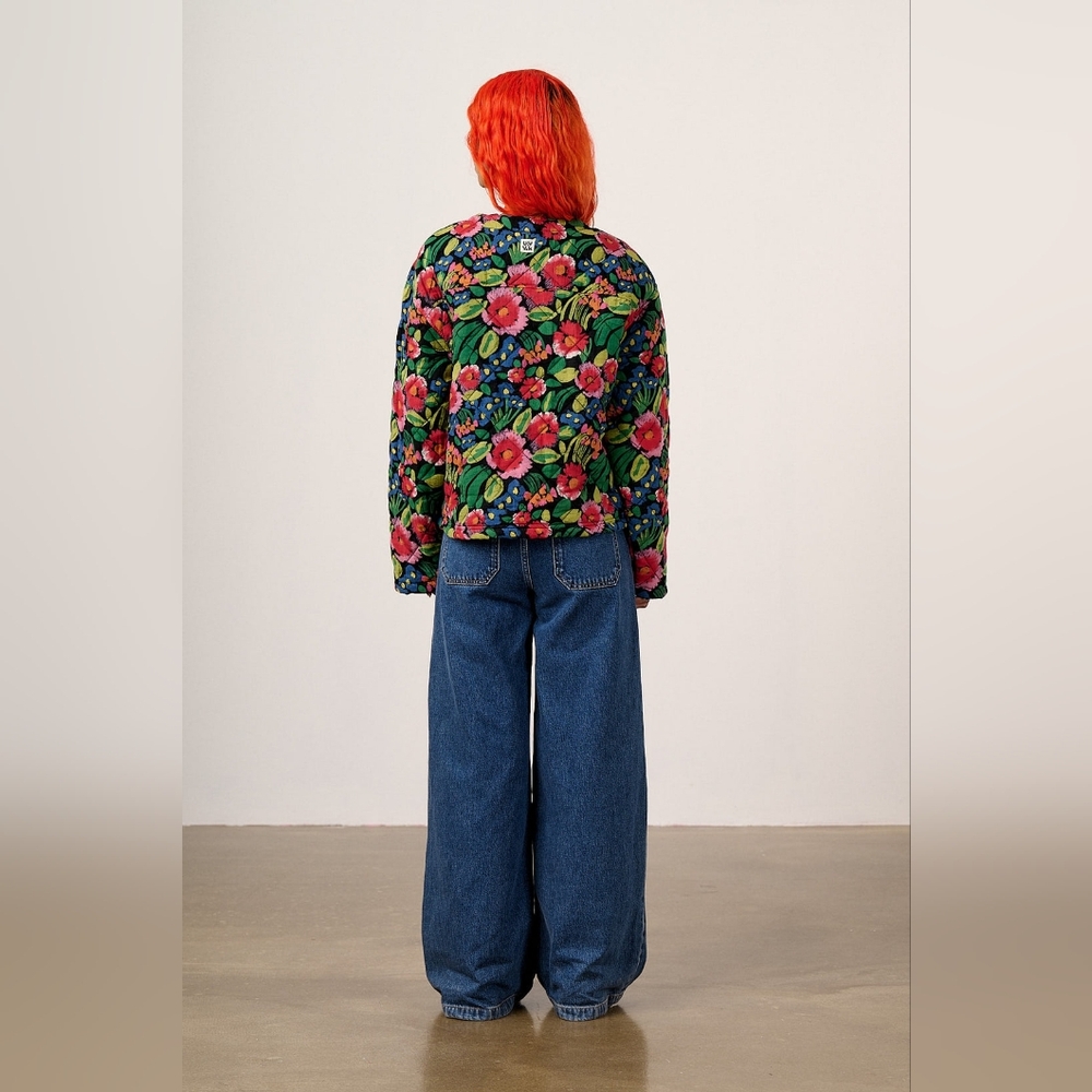✨️HOST PICK✨️ Lucy & Yak Oversized Quilted Bomber Jacket with Bold Floral Print - Picture 5 of 7